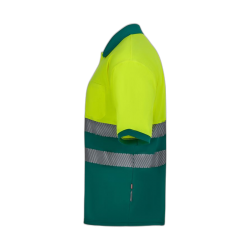 Polo alta visibilidad manga corta bicolor verde amarillo flúor, ref. 305533,... 2