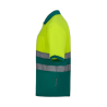 Polo poliéster reciclado alta visibilidad manga corta verde amarillo flúor, ref. 305533, VELILLA 2