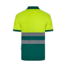 Polo poliéster reciclado alta visibilidad manga corta verde amarillo flúor, ref. 305533, VELILLA 3