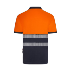 Polo alta visibilidad manga corta bicolor navy naranja flúor, ref. 305533,... 3