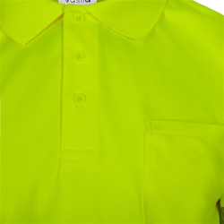 Polo alta visibilidad manga corta monocolor amarillo flúor, ref. 305532, VELILLA 4