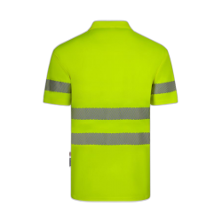 Polo alta visibilidad manga corta monocolor amarillo flúor, ref. 305532, VELILLA 3