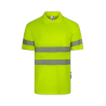 Polo poliéster reciclado alta visibilidad manga corta amarillo flúor, ref. 305532, VELILLA 1