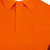 Polo poliéster reciclado alta visibilidad manga corta naranja flúor, ref. 305532, VELILLA 4