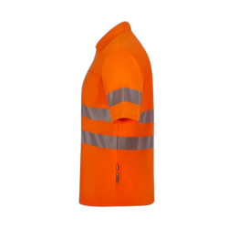 Polo alta visibilidad manga corta monocolor naranja flúor, ref. 305532, VELILLA 3