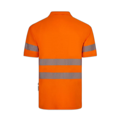 Polo alta visibilidad manga corta monocolor naranja flúor, ref. 305532, VELILLA 2
