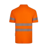 Polo poliéster reciclado alta visibilidad manga corta naranja flúor, ref. 305532, VELILLA 2