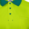 Polo poliéster reciclado alta visibilidad manga larga verde amarillo flúor, ref. 305535, VELILLA 4