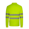 Polo poliéster reciclado alta visibilidad manga larga amarillo flúor, ref. 305534, VELILLA 2