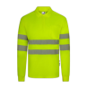 Polo poliéster reciclado alta visibilidad manga larga amarillo flúor, ref. 305534, VELILLA 1