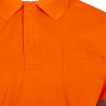 Polo poliéster reciclado alta visibilidad manga larga naranja flúor, ref. 305534, VELILLA 4
