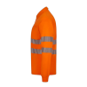 Polo poliéster reciclado alta visibilidad manga larga naranja flúor, ref. 305534, VELILLA 3