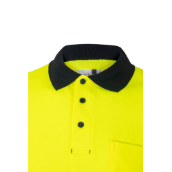 Polo alta visibilidad manga corta bicolor azul amarillo flúor, ref. 305523,... 4