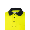 Polo algodón alta visibilidad manga corta azul amarillo flúor, ref. 305523, VELILLA 4