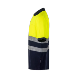 Polo alta visibilidad manga corta bicolor azul amarillo flúor, ref. 305523,... 3