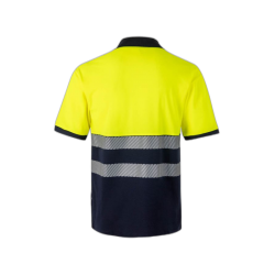 Polo alta visibilidad manga corta bicolor azul amarillo flúor, ref. 305523,... 2