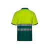 Polo algodón alta visibilidad manga corta verde amarillo flúor, ref. 305523, VELILLA 2