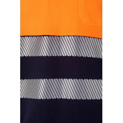 Polo alta visibilidad manga corta bicolor navy naranja flúor, ref. 305523,... 5