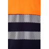Polo algodón alta visibilidad manga corta navy naranja flúor, ref. 305523, VELILLA 5