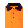 Polo algodón alta visibilidad manga corta navy naranja flúor, ref. 305523, VELILLA 4