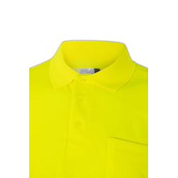 Polo alta visibilidad manga corta monocolor amarillo flúor, ref. 305522, VELILLA 4