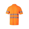 Polo algodón alta visibilidad manga corta naranja flúor, ref. 305522, VELILLA 2