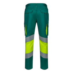 Pantalón stretch bicolor cinta segmentada VERDE/AMARILLO FLÚOR 3