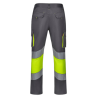 Pantalón stretch cinta segmentada gris/amarillo flúor, ref: 303008S, Velilla 3