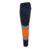 Pantalón stretch cinta segmentada azul navy/naranja flúor, ref: 303008S, Velilla 3