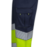 Pantalón stretch cinta segmentada azul navy/Amarillo flúor, ref: 303008S, Velilla 4