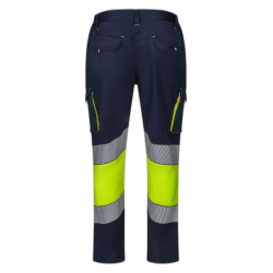 Pantalón stretch bicolor cinta segmentada AZUL NAVY/AMARILLO FLÚOR