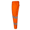 Pantalón stretch cinta segmentada NARANJA FLÚOR, ref: 303009S, Velilla 3