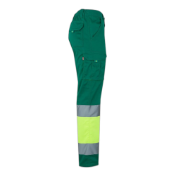 Pantalón stretch bicolor multibolsillos VERDE/AMARILLO FLÚOR 3