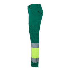 Pantalón stretch bicolor multibolsillos VERDE/AMARILLO FLÚOR 5