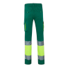 Pantalón stretch bicolor multibolsillos VERDE/AMARILLO FLÚOR 303002S, Velilla 2