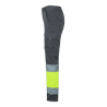 Pantalón stretch bicolor multibolsillos GRIS/AMARILLO FLÚOR 303002S, Velilla 3