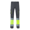 Pantalón stretch bicolor multibolsillos GRIS/AMARILLO FLÚOR 303002S, Velilla 1