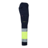 Pantalón stretch bicolor multibolsillos AZUL NAVY/AMARILLO FLÚOR 303002S, Velilla 3