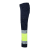 Pantalón stretch bicolor multibolsillos AZUL NAVY/AMARILLO FLÚOR 303002S, Velilla 4