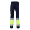 Pantalón stretch bicolor multibolsillos AZUL NAVY/AMARILLO FLÚOR 303002S, Velilla 2