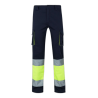 Pantalón stretch bicolor multibolsillos AZUL NAVY/AMARILLO FLÚOR 303002S, Velilla 1
