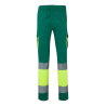 Pantalón 100% algodón multibolsillos Verde/Amarillo flúor, 303007, Velilla 2