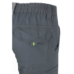Pantalón 100% algodón bicolor multibolsillos GRIS/AMARILLO FLÚOR 5