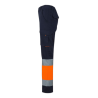 Pantalón 100% algodón multibolsillos Azul navy/Naranja flúor, 303007, Velilla 4