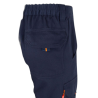 Pantalón 100% algodón multibolsillos Azul navy/Naranja flúor, 303007, Velilla 5