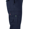 Pantalón 100% algodón multibolsillos azul navy/amarillo flúor, 303007, Velilla 5