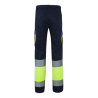 Pantalón 100% algodón multibolsillos azul navy/amarillo flúor, 303007, Velilla 1