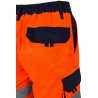 Bermudas multibolsillos azul marino y naranja flúor, ref. 303004, Velilla 3