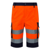 Bermudas multibolsillos azul marino y naranja flúor, ref. 303004, Velilla 1