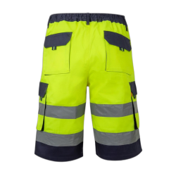Bermudas bicolor multibolsillos AZUL MARINO/AMARILLO FLÚOR 2
